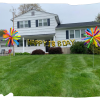 Yard Dealie Bob-2 Puffballs w/ Numbers & Happy B-day